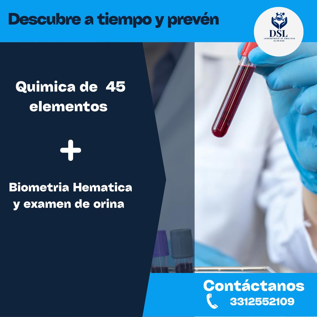 Química de 45 elementos