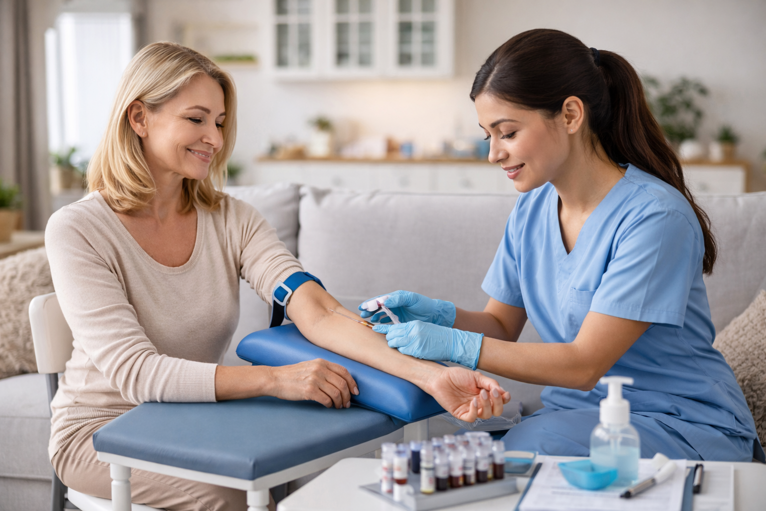 Toma de análisis clínicos a domicilio